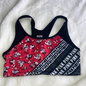 PINK cross back sports bra